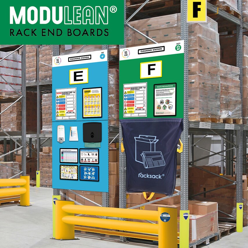Modulean Single Marker Rack End Board 5, Racksack - Blue