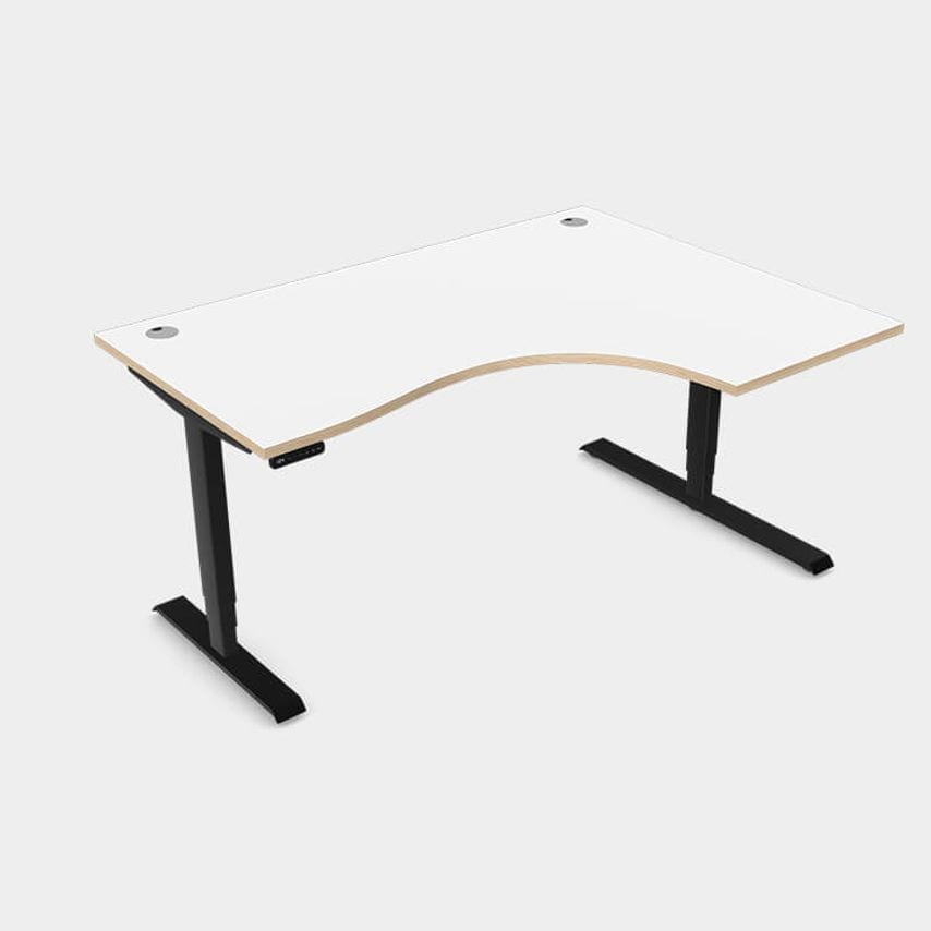 Edit Leap Crescent Desk, Top with Portals with Ply Edging, 1600 X 1200, Right Ha