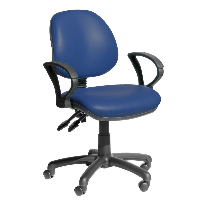 Rhodes + Scholes Office Chair With Lock Loaded Castors - Adjustable Arms, Standa
