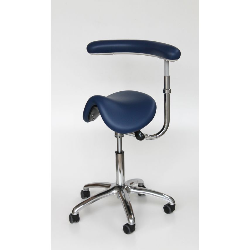 Rhodes + Scholes Salon Saddle Stool With Rotating Arm With Locking Castors, No F