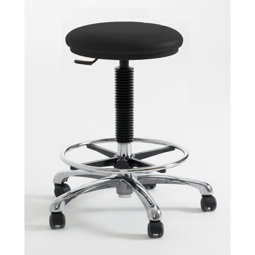 Rhodes + Scholes Clean Room Stool High, Locking Castors, Lemon
