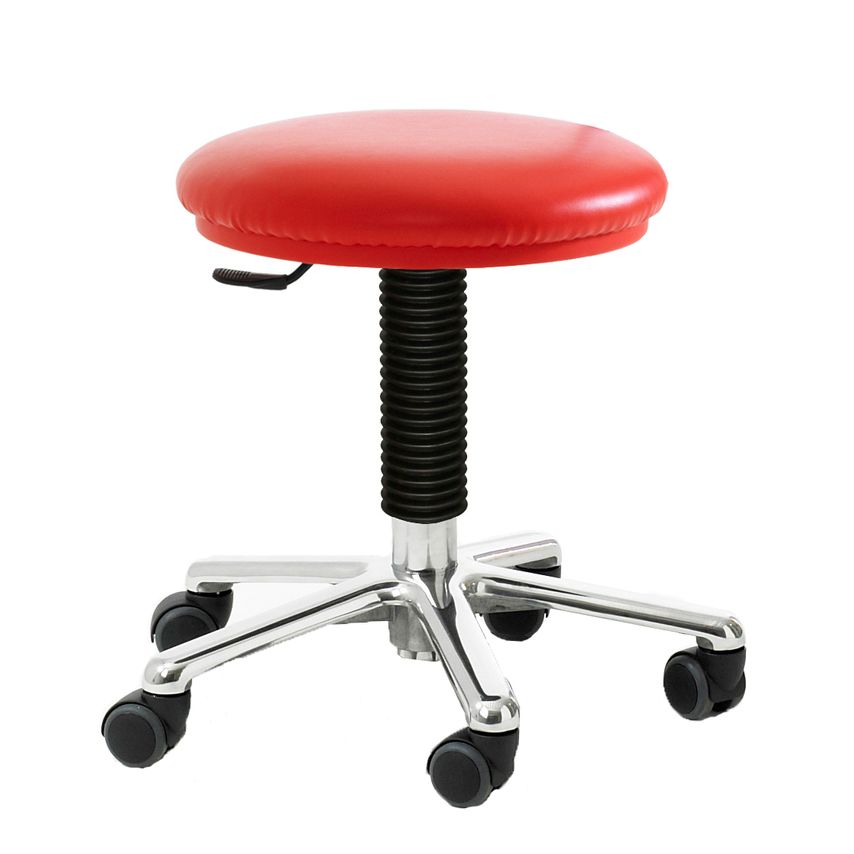 Rhodes + Scholes Clean Room Stool With Castors, No Footring, Blossom, Handle Adj