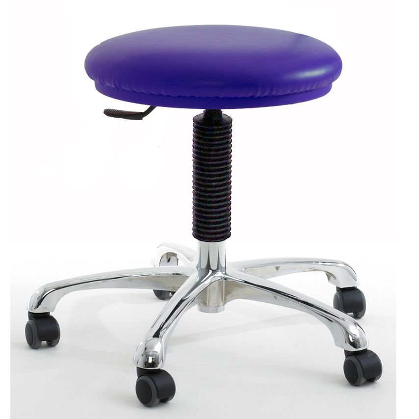 Rhodes + Scholes Clean Room Stool With Feet, Adjustable Foot Ring, Ultraviolet,