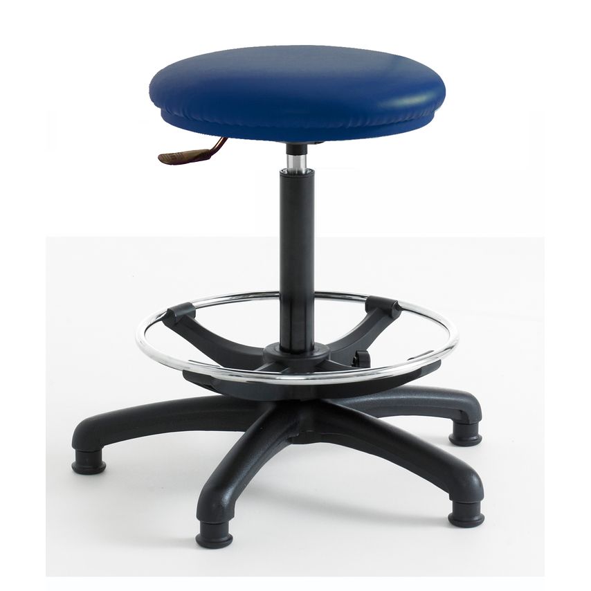 Rhodes + Scholes Upholstered High Stool, Lock Loaded Castors, Anti-Bacterial Vin