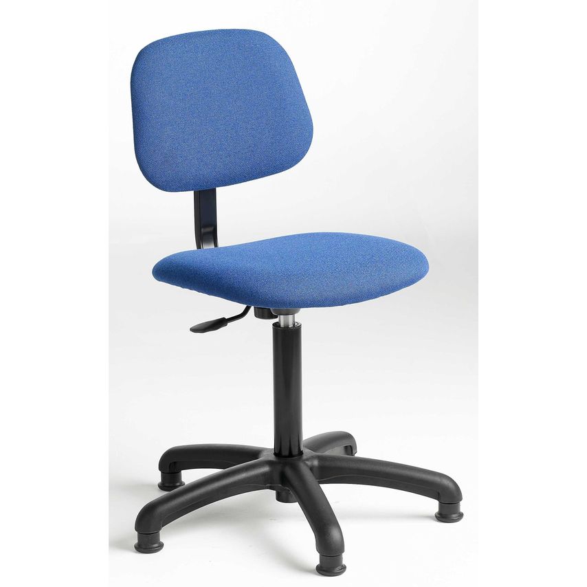 Rhodes + Scholes Industrial Upholstered Chair, Castors, No Arms, Adjustable Foot
