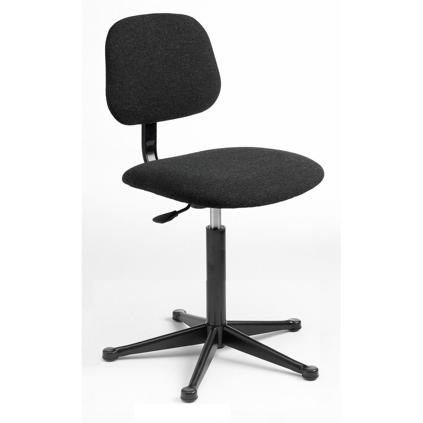 Rhodes + Scholes Industrial Upholstered Chair, Lock Loaded Castors, Fixed Arms,