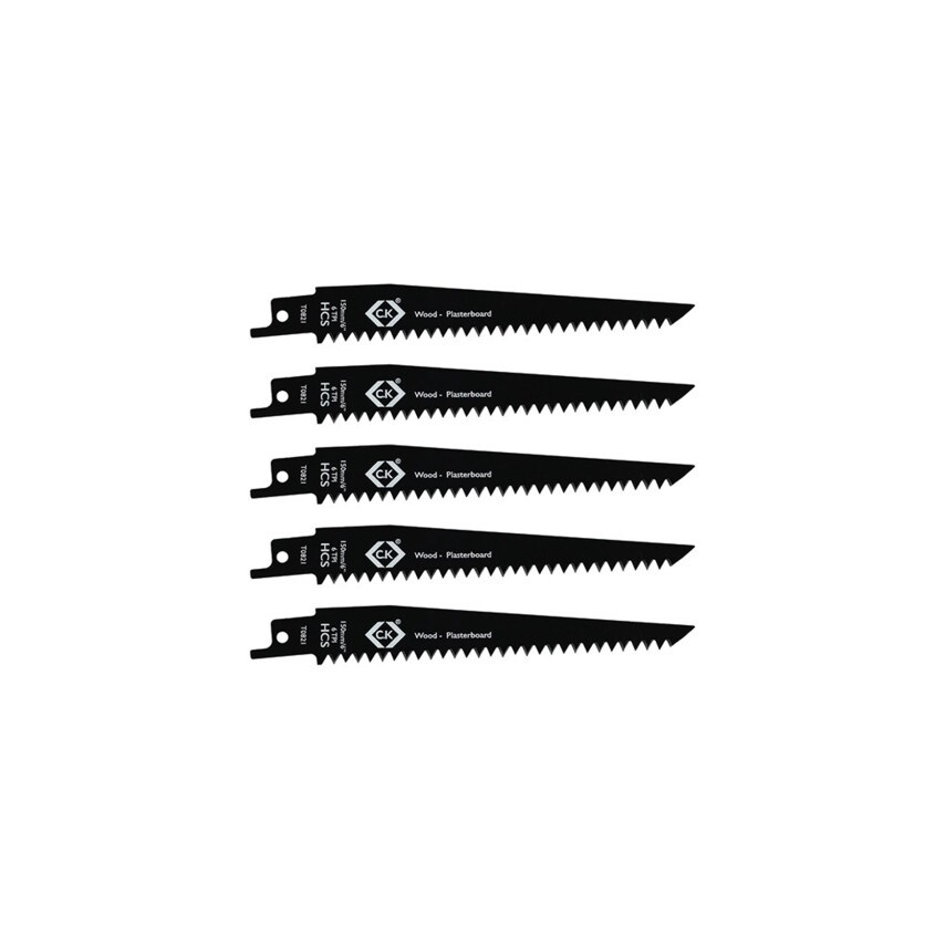 Ck 6TPI 150mm HCS Reciprocating Saw Blades (PK-5)