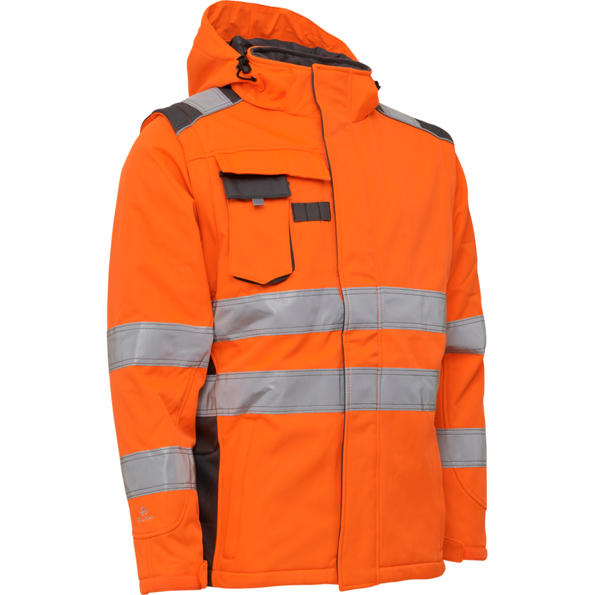 Elka Visible Xtreme Winter Softshell Jacket 3XL Fl. orange/Grey 116514R