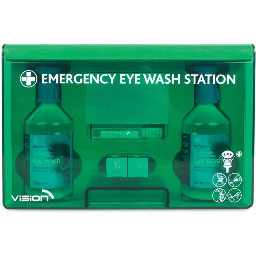 Emergency Eye Wash Panel with Mirror