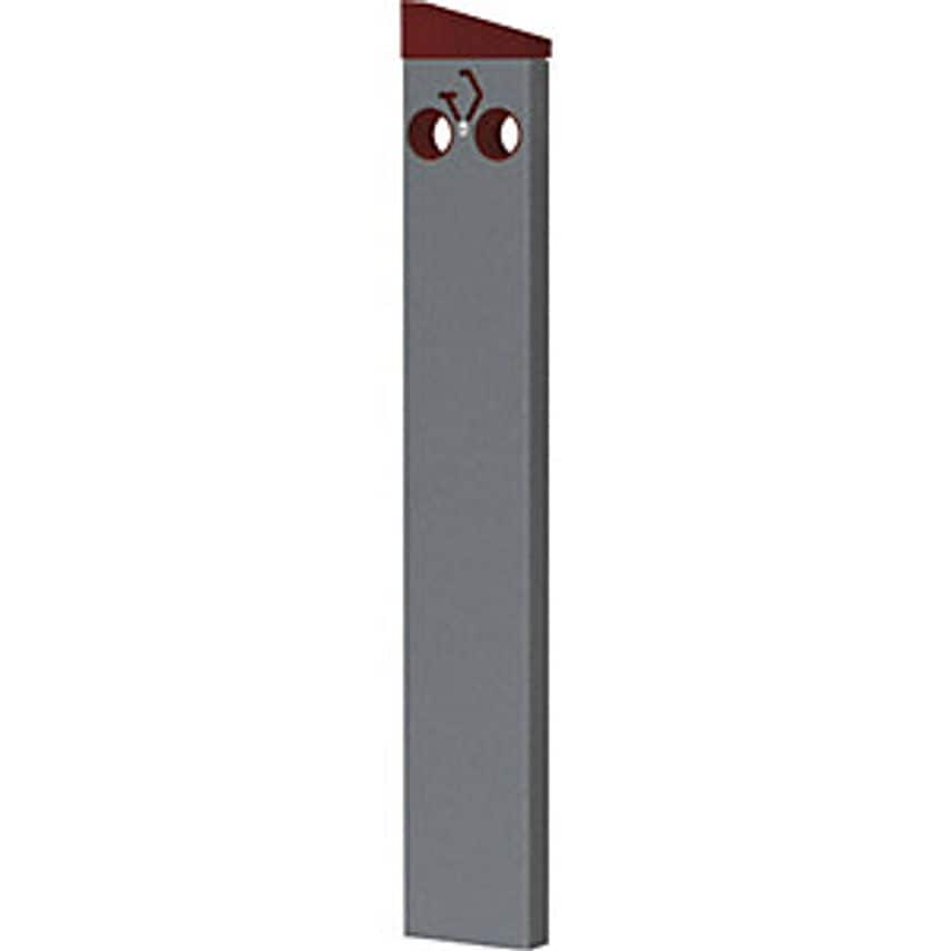 PROCITY Silaos Bicycle Parking Rail, Steel and Wood, Grey, Dark Wood