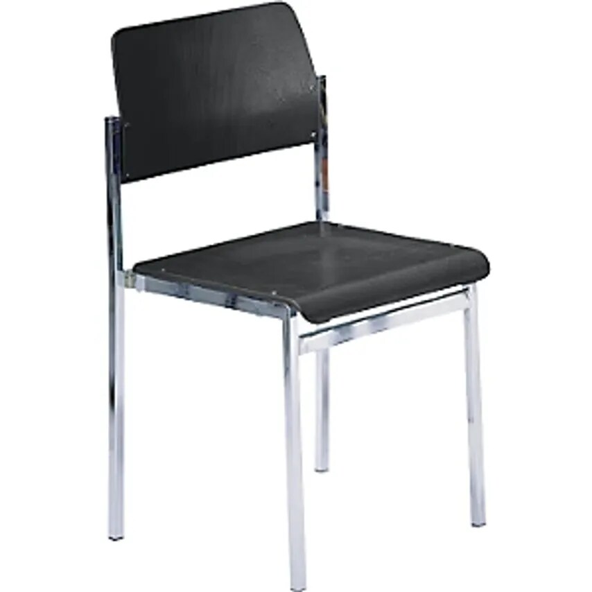 LOTZ LAGERTECHNIK GMBH Susan Stacking Chair, Chrome Plated Frame, Pack of 4, Woo