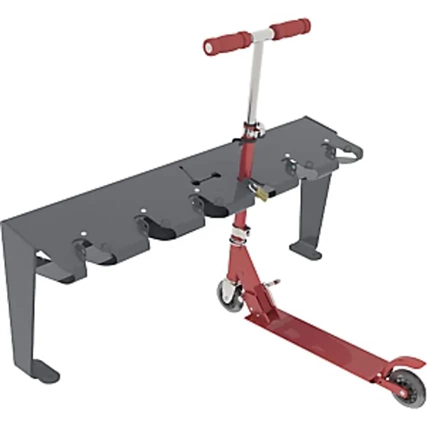 PROCITY Pedal Scooter Stand, for Floor Installation, Grey