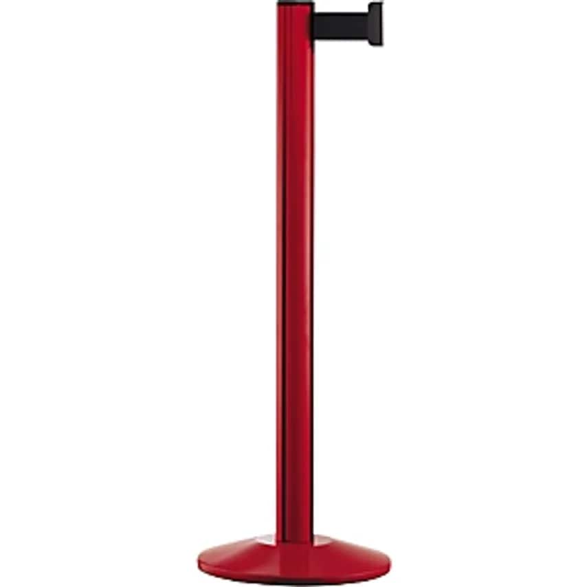 VIA GUIDE Beltrac Extend Belt Post, Aluminium, Post Red, Belt Black