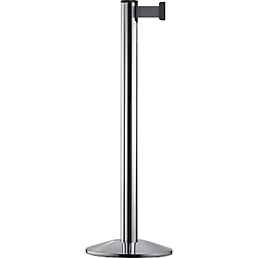 VIA GUIDE Beltrac Extend Belt Post, Aluminium, Polished Chrome Post, Belt Silver