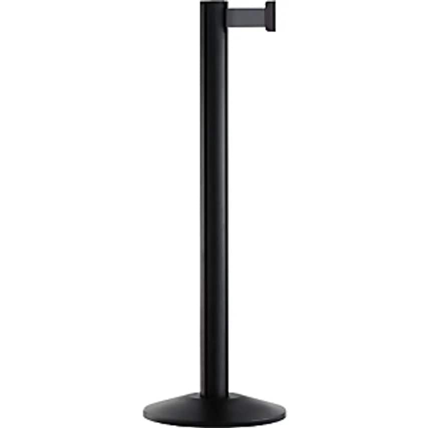 VIA GUIDE Beltrac Extend Belt Post, Aluminium, Post Black, Belt Silver Grey