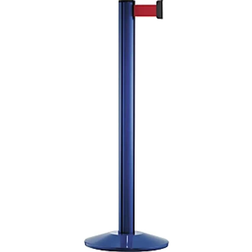 VIA GUIDE Beltrac Extend Belt Post, Aluminium, Post Blue, Belt Red