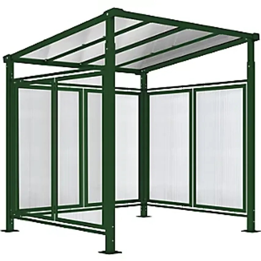 PROCITY Milano Bicycle Shelter, Standard Model with Rear Cladding/Side Panels, M