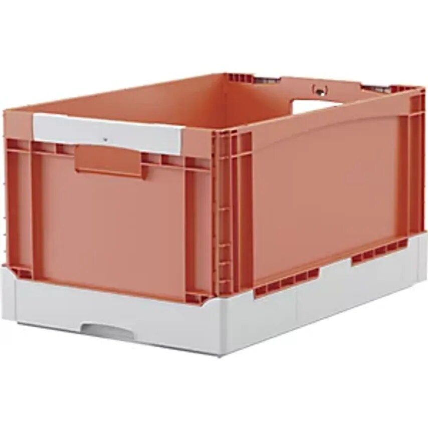 BITO-LAGERTECHNIK Eq Folding Box, with Grip Holes and Smooth Base, LxWxH 600 X 4