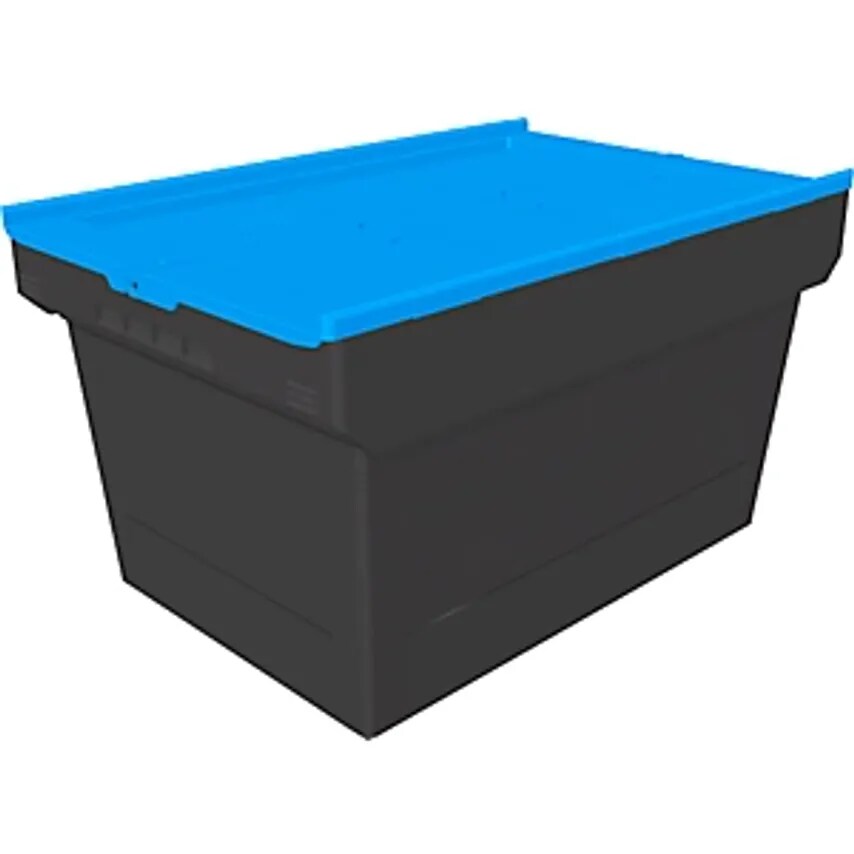 BITO-LAGERTECHNIK MB Eco Reusable Container, LxWxH 610 X 400 X 340 mm, Black/Blu