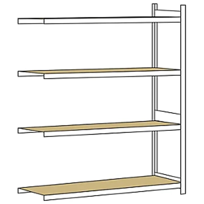 SCHULTE Wide Span Shelf Unit, with Moulded Chipboard, Height 2500 mm, Width 2000