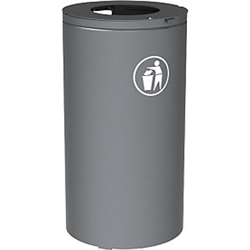 PROCITY Olbia Outdoor Waste Collector, Capacity 80 L, with Inner Container, Grey