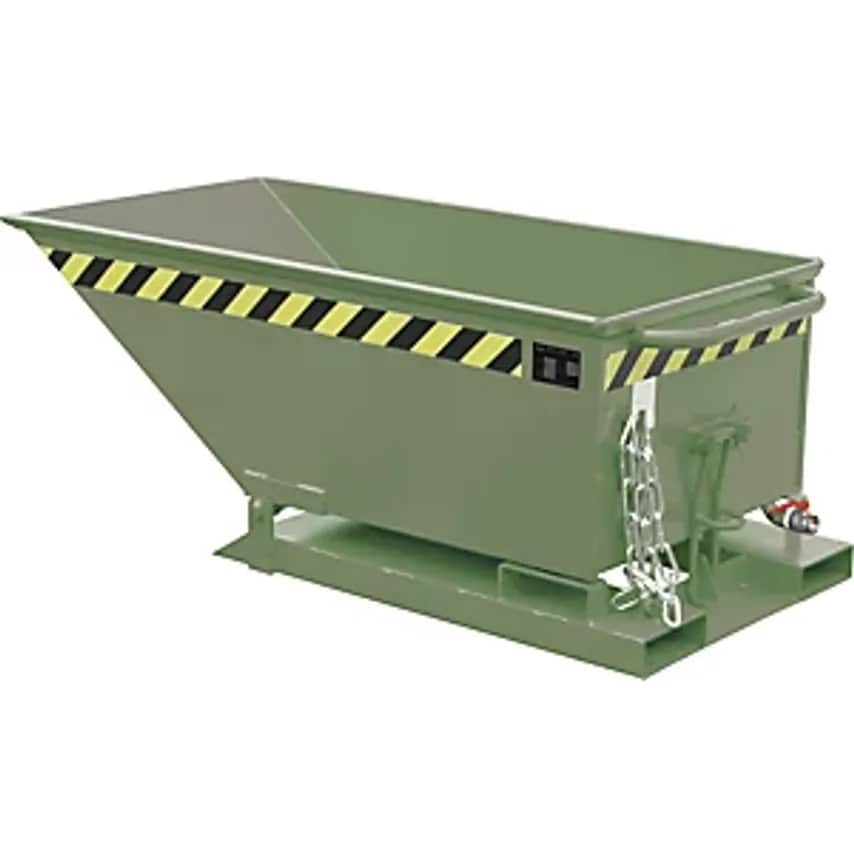 EUROKRAFTpro Tilting Skip for Metal Swarf, Low Profile Design, Capacity 250 Litr
