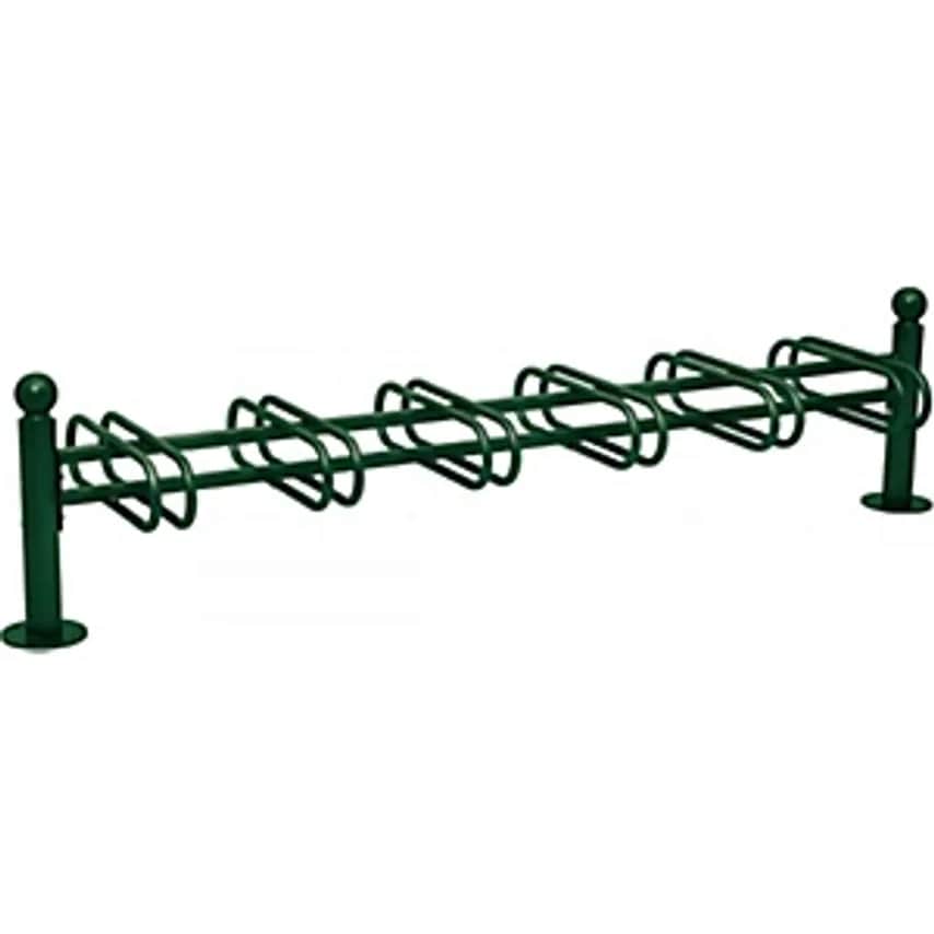 PROCITY Kugel Bicycle Rack, 12 Parking Spots, Double-Sided, Moss Green