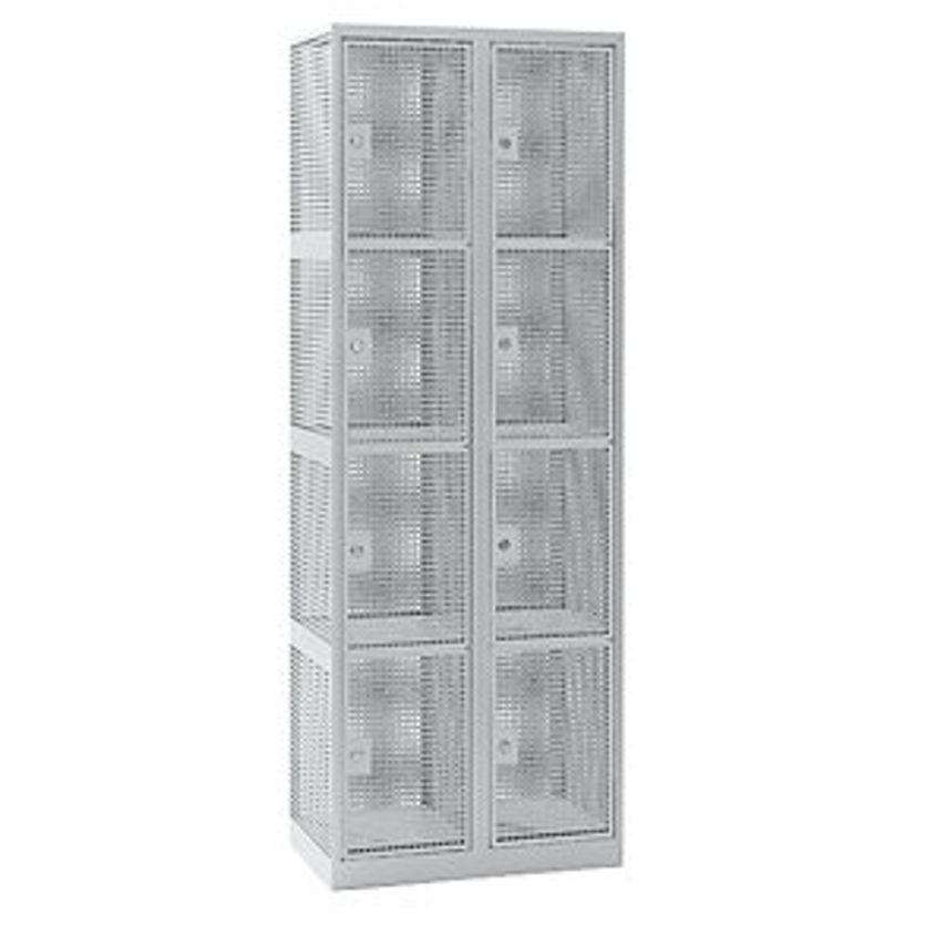 Shop EUROKRAFTpro Perforated Sheet Steel Locker, Width 600 mm, Compartment 300 mm, 8
