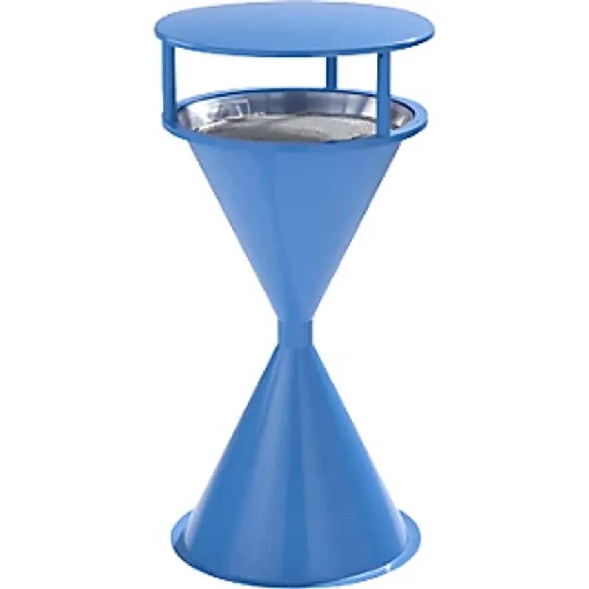 VAR Conical Pedestal Ashtray Made of Plastic, with Hood, Light Blue