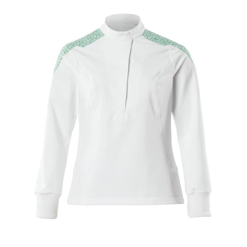 Mascot Food & Care Smock, White/Grass Green, 3XL