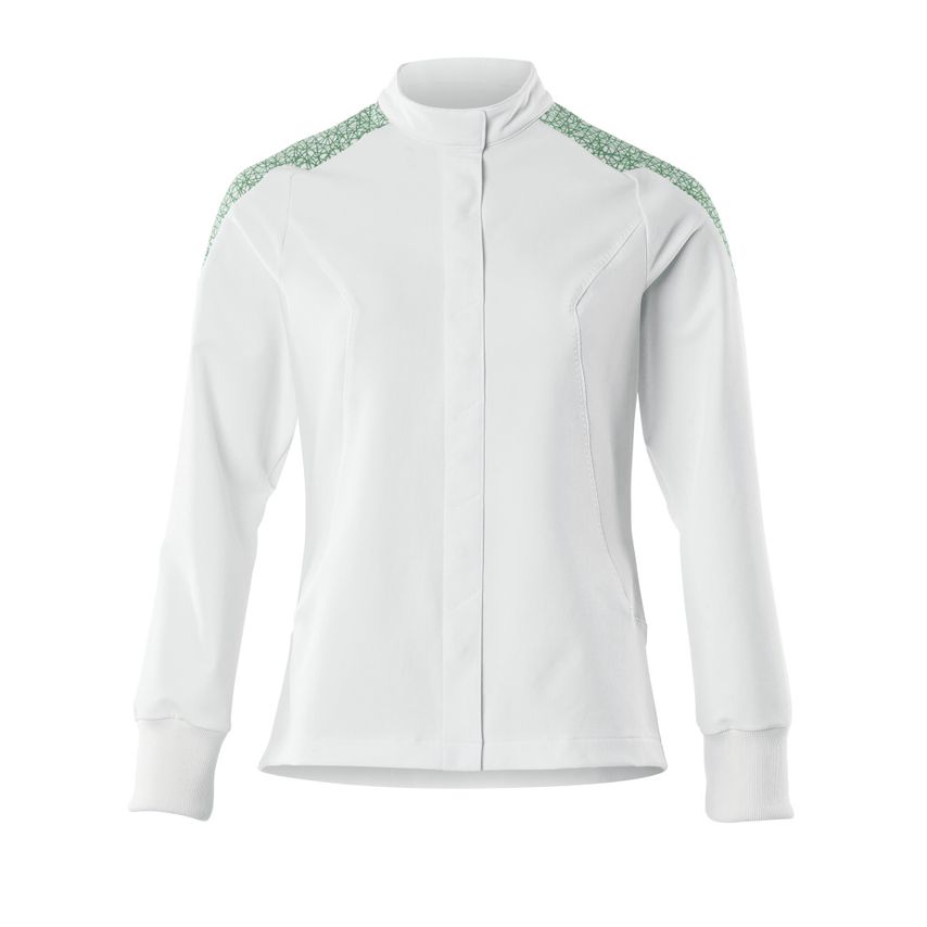 Mascot Food & Care Jacket, White/Grass Green, Medium