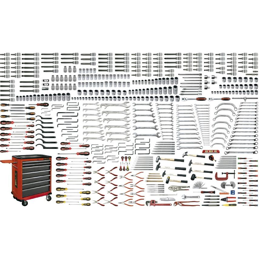 EGA Master Universal Set 505 Pcs (Inch) with Roller Cabinet 51705