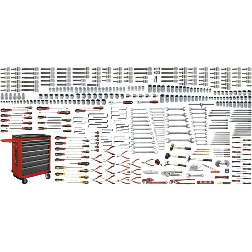 EGA Master Universal Set 413 Pcs (Inch) with Roller Cabinet 51711