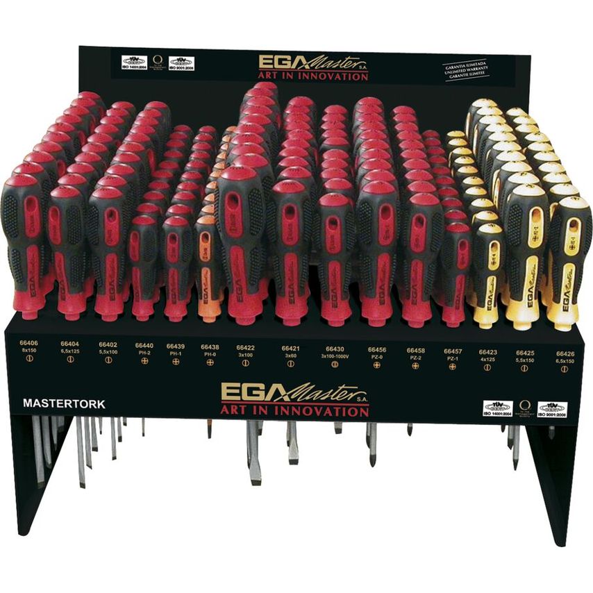 EGA Master Display of 150 Screwdrivers Mastertork 66540