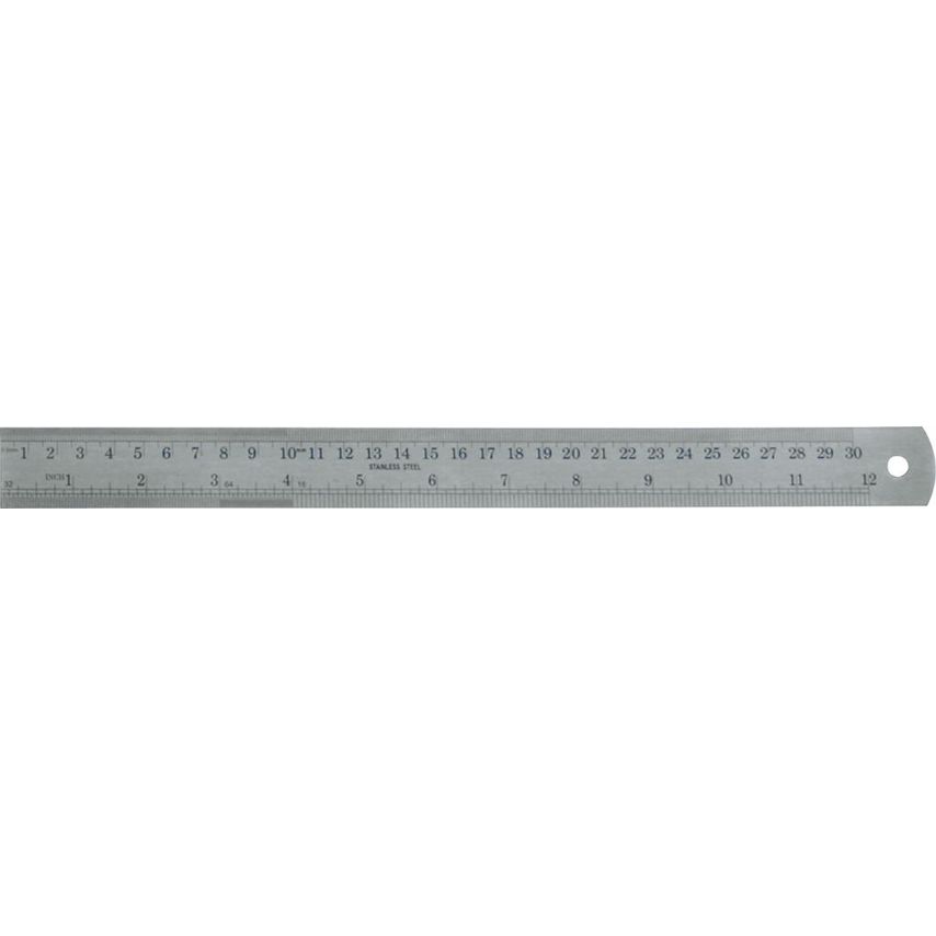 Flexible Stainless Steel Ruler Graduation In mm and Inches 1000 X 32 X 1, 5 65839