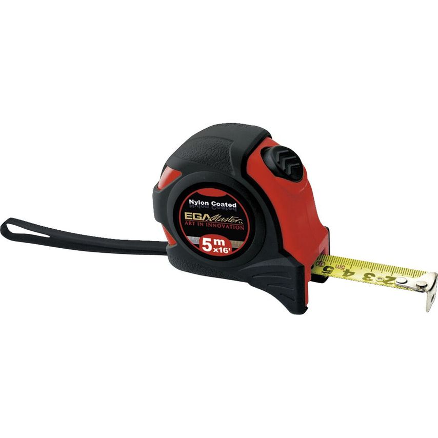 EGA Master Measuring Tape Robust Bimat Nylon Matt 5 M X 25 mm Antidro- you get 6