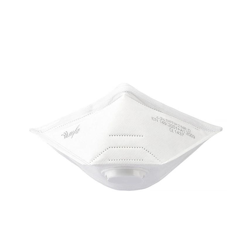 Performance Brands FFP2 Valved Fold Flat Dust Mask - Z-267V-White- you get 60