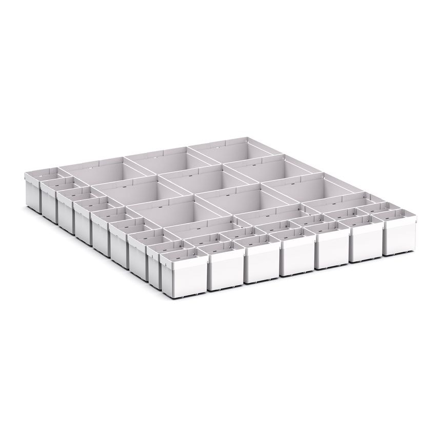 cubio Plastic Box Divider Kit 33 Compartment. For Cabinet - . WxDxH 650x750x100+