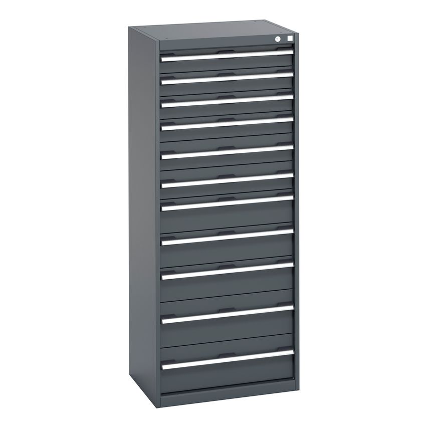cubio Drawer Cabinet With 11 Drawers. WxDxH 650x525x1600mm. Ral 7016/7016