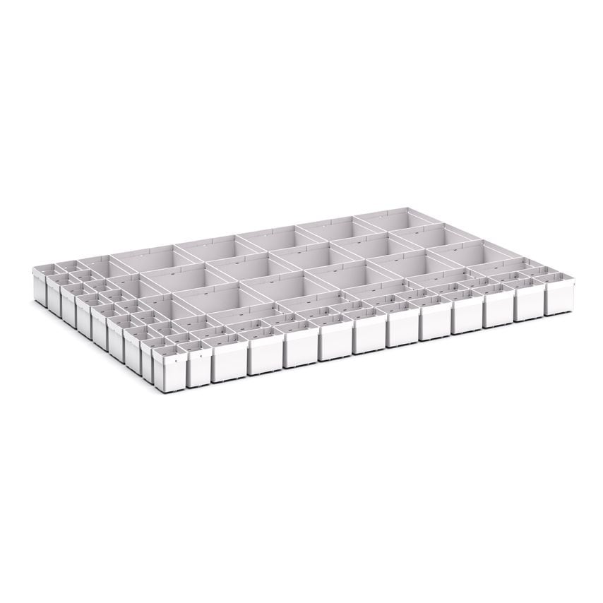 cubio Plastic Box Divider Kit 64 Compartment. For Cabinet - . WxDxH 1050x750x100