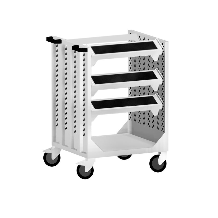 cubio CNC High Capacity Trolley With 6 Hsk A100 Tool Carriers. WxDxH 670x600x980