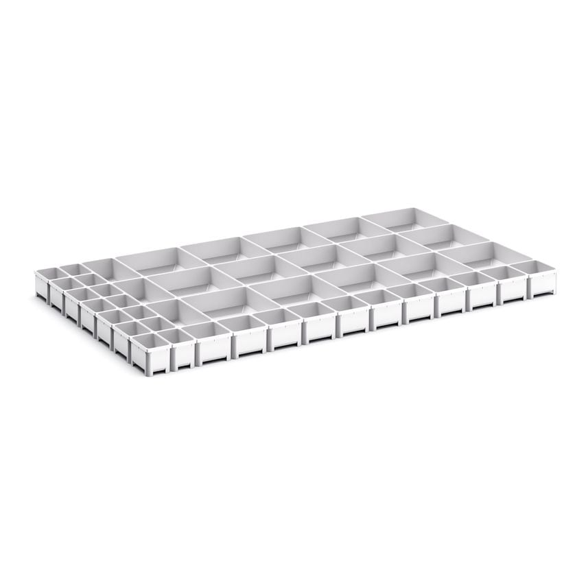 cubio Plastic Box Divider Kit 43 Compartment. For Cabinet - . WxDxH 1050x650x75m