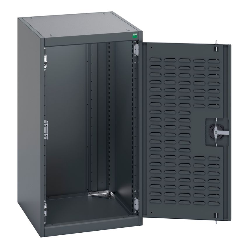 cubio Cupboard With Louvre Doors. WxDxH 525x650x1000mm. Ral 7016/7016