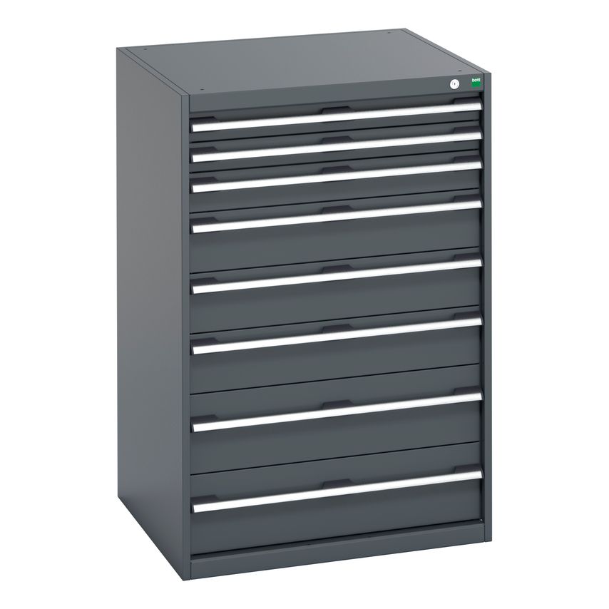 cubio Drawer Cabinet With 8 Drawers. WxDxH 800x750x1200mm. Ral 7016/7016