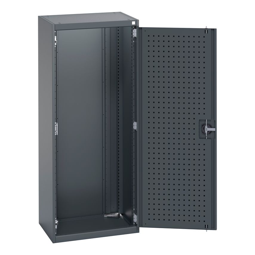 cubio Cupboard With Perfo Doors. WxDxH 650x525x1600mm. Ral 7016/7016