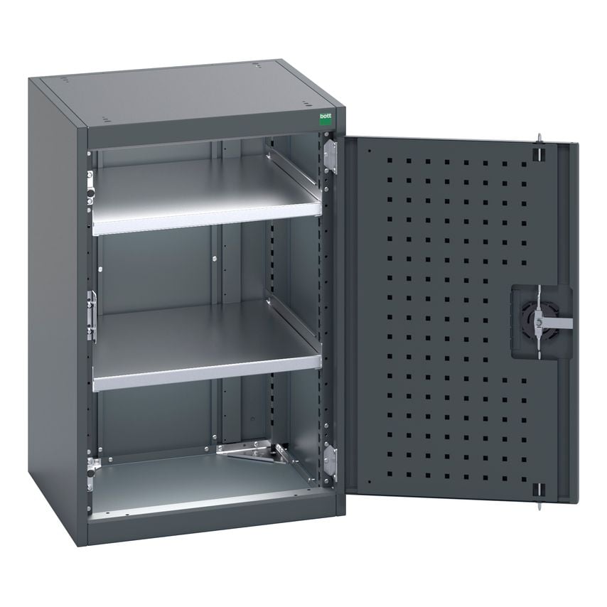 cubio Cupboard With Perfo Doors. WxDxH 525x525x800mm. Ral 7016/7016