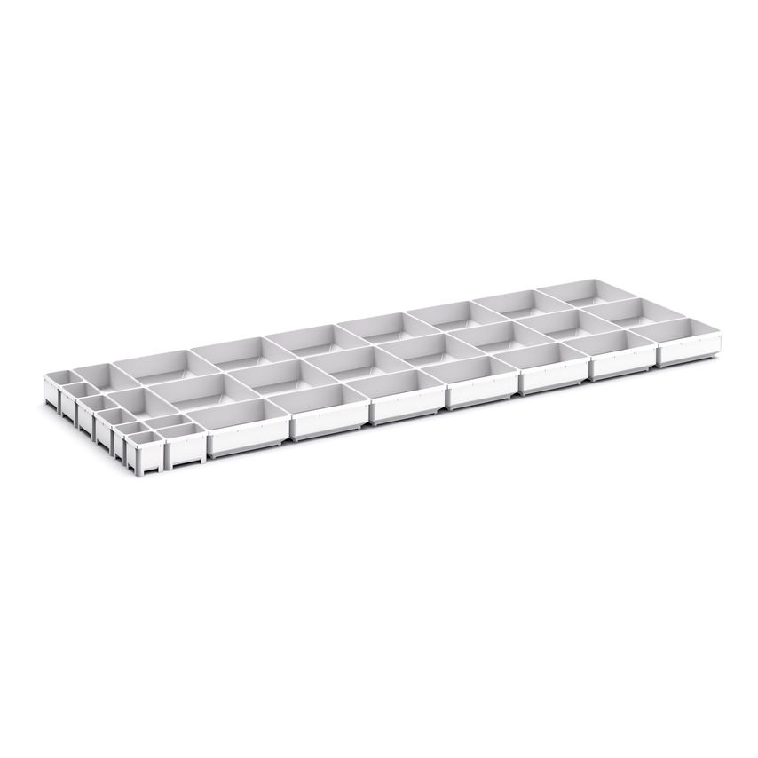 cubio Plastic Box Divider Kit 31 Compartment. For Cabinet - . WxDxH 1300x525x75m