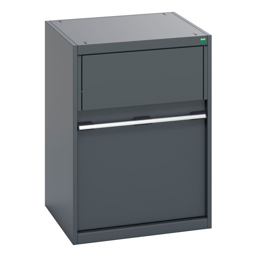 cubio Cupboard With Removable Aluminium Waste Bin. WxDxH 650x650x900mm. Ral 7016