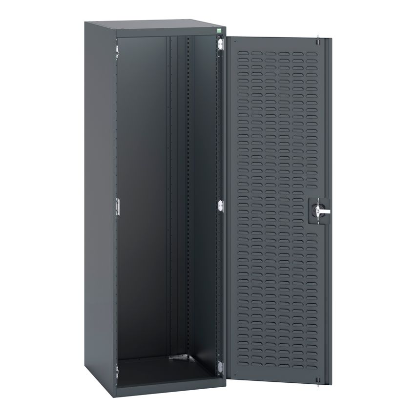 cubio Cupboard With Louvre Doors. WxDxH 650x650x2000mm. Ral 7016/7016