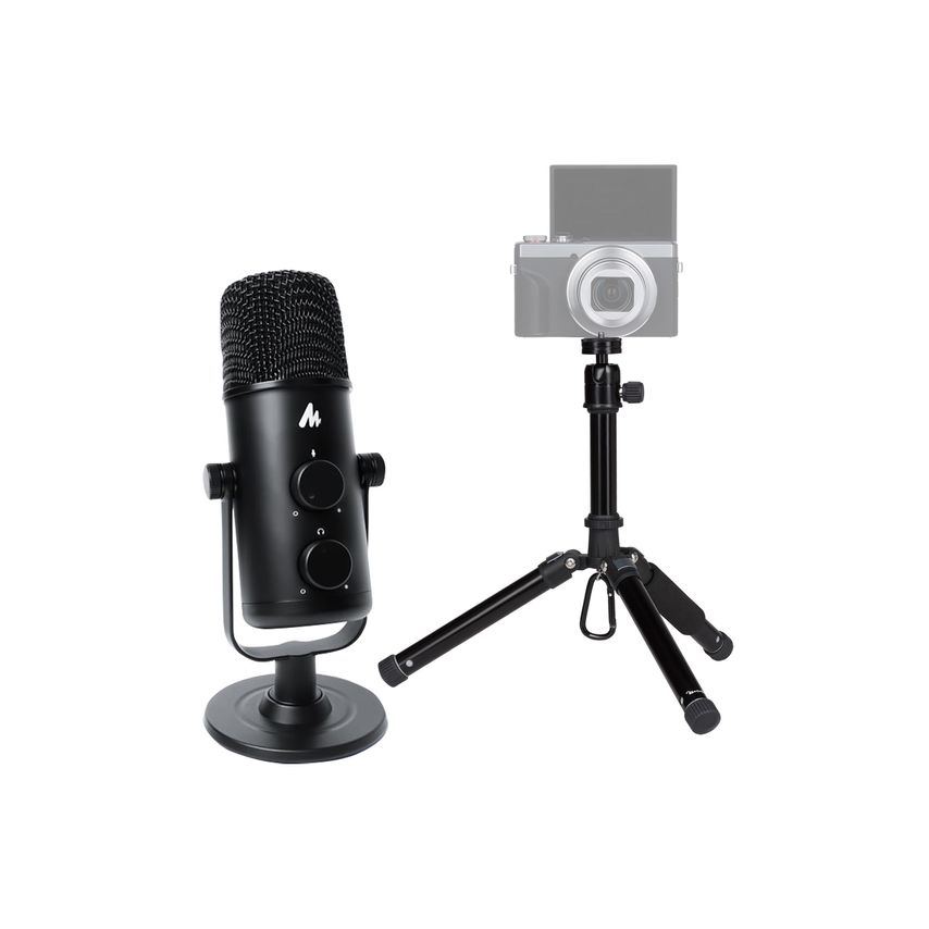 Maono USB-C Studio Desk Top Podcast Microphone Kit with Portable Mid-Size Tripod